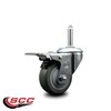 Service Caster 3 Inch Gray Polyurethane Wheel Swivel 34 Inch Threaded Stem Caster Total Lock Brake SCC SCC-TSTTL20S314-PPUB-34212